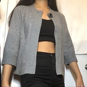 100% CASHMERE Gray Shrug Sweater